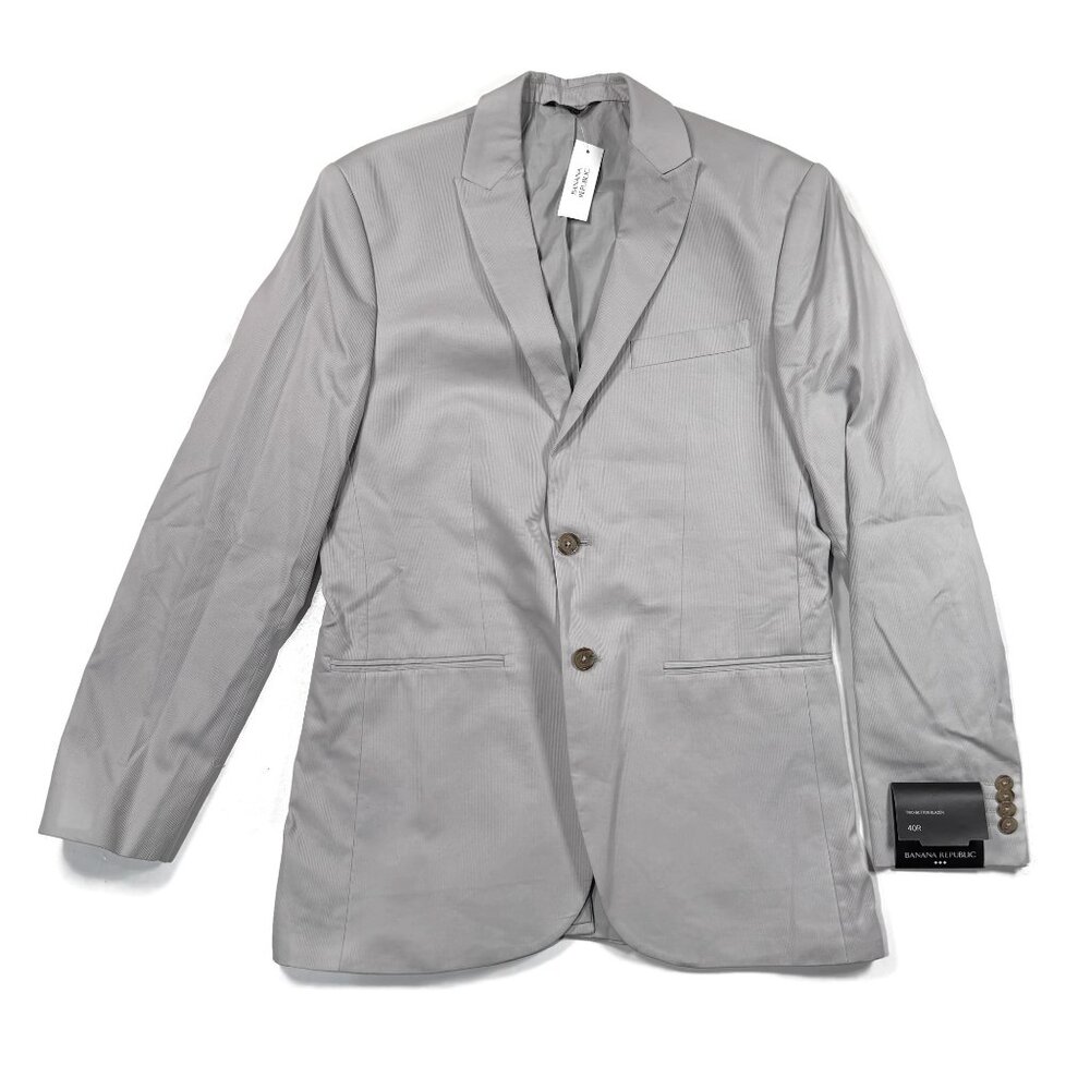Banana Republic Blazer Mens‎ 40R New Cotton Gray NWT Sport Jacket